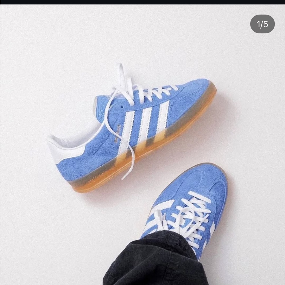 Adidas Blue Fushion Suede Gazelles Women